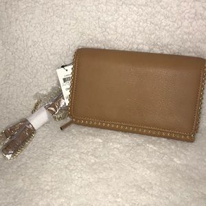 Cross body bag ! Brown & gold studs !